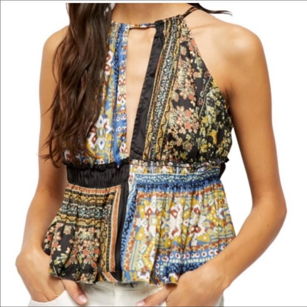 🍃Free People Bellini patchwork tank top🍃